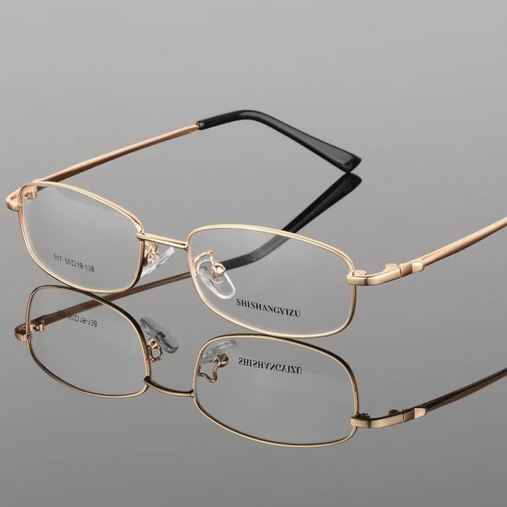 Unisex Full Rim Rectangle Alloy Eyeglasses 917 — view 2 | Bclear at FuzWeb
