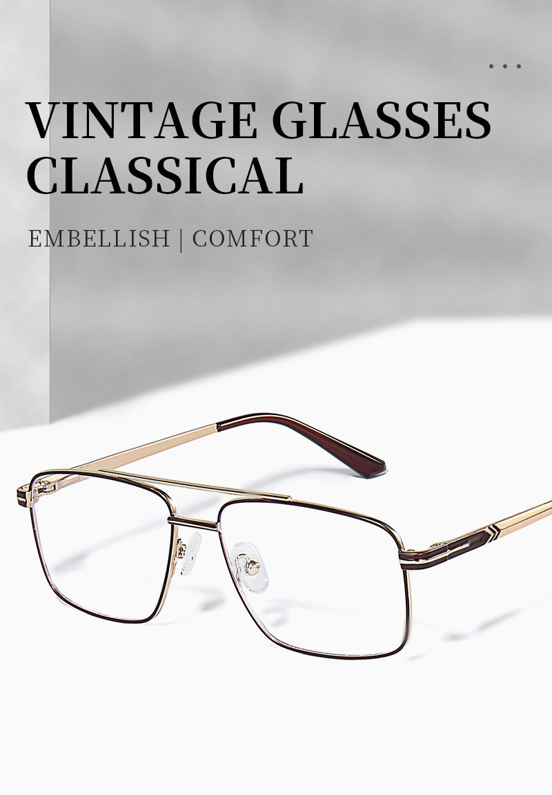 Vicky Womens Full Rim Square Double Bridge Alloy Reading Glasses 6926 — view 1 | Vicky at FuzWeb