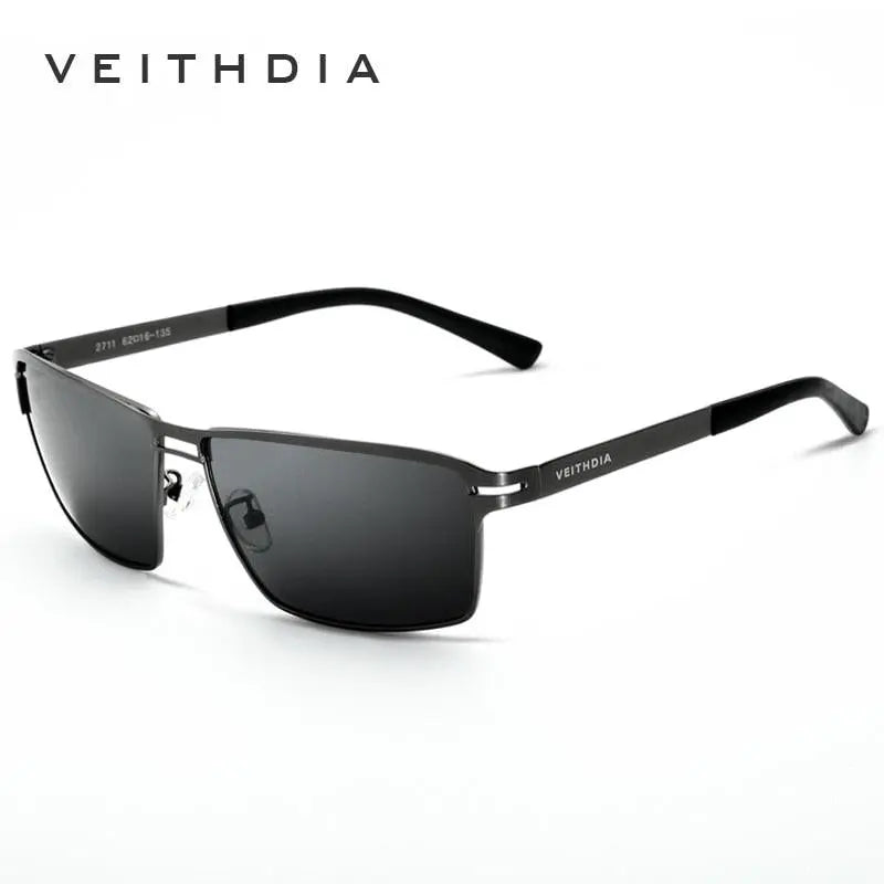 Veithdia Mens Full Rim Rectangle Stainless Steel Polarized Sunglasses 2711 — view 4 | Veithdia at FuzWeb