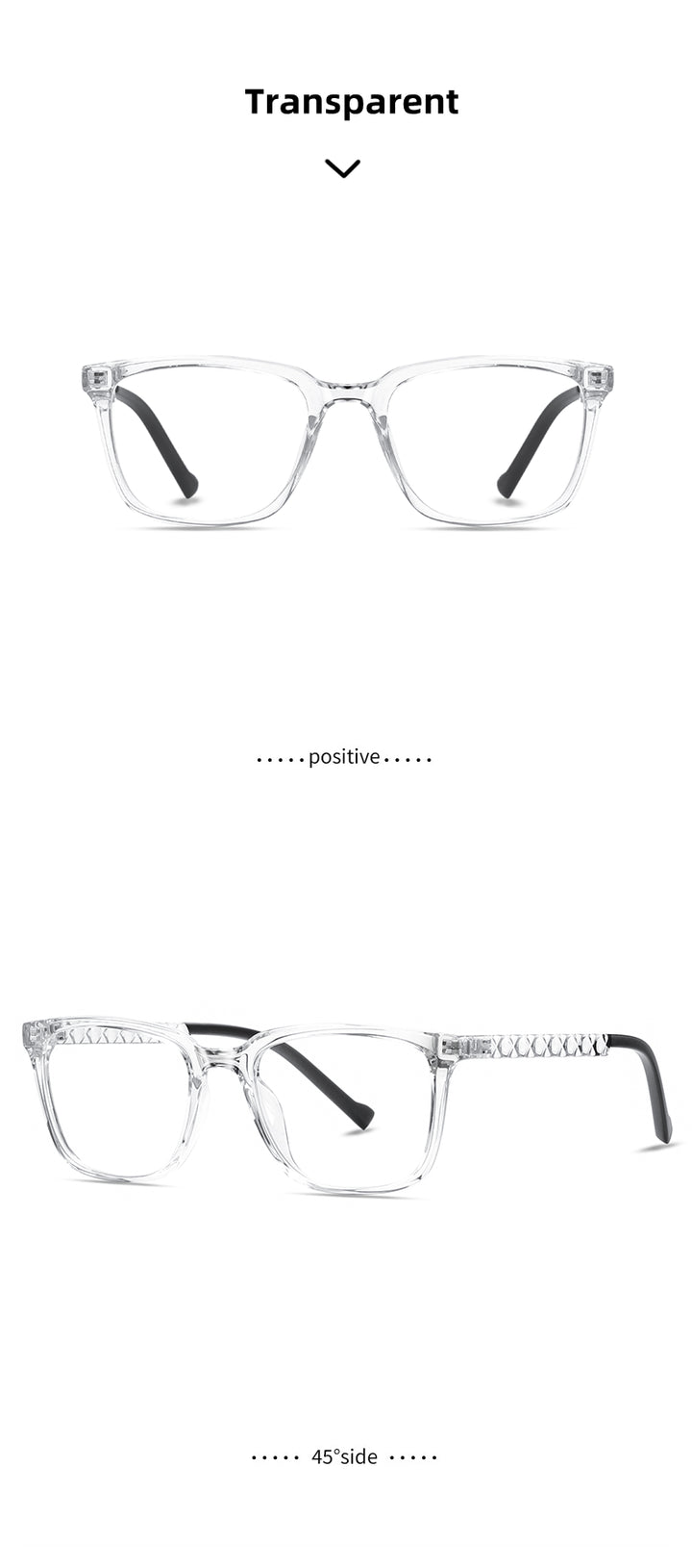 Kocolior Unisex Full Rim Square Acetate Alloy Reading Glasses 70017.