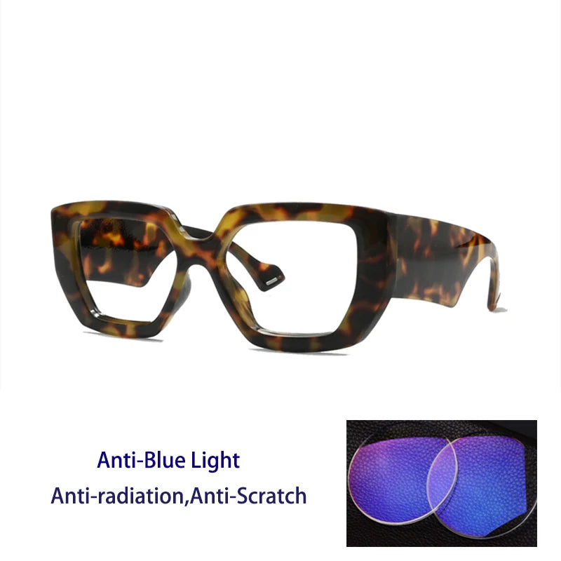 Kocolior Unisex Full Rim Square Acetate Photochromic Reading Glasses 86320.