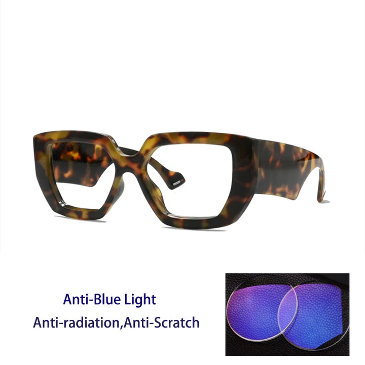 Kocolior Unisex Full Rim Square Acetate Photochromic Reading Glasses 86320.