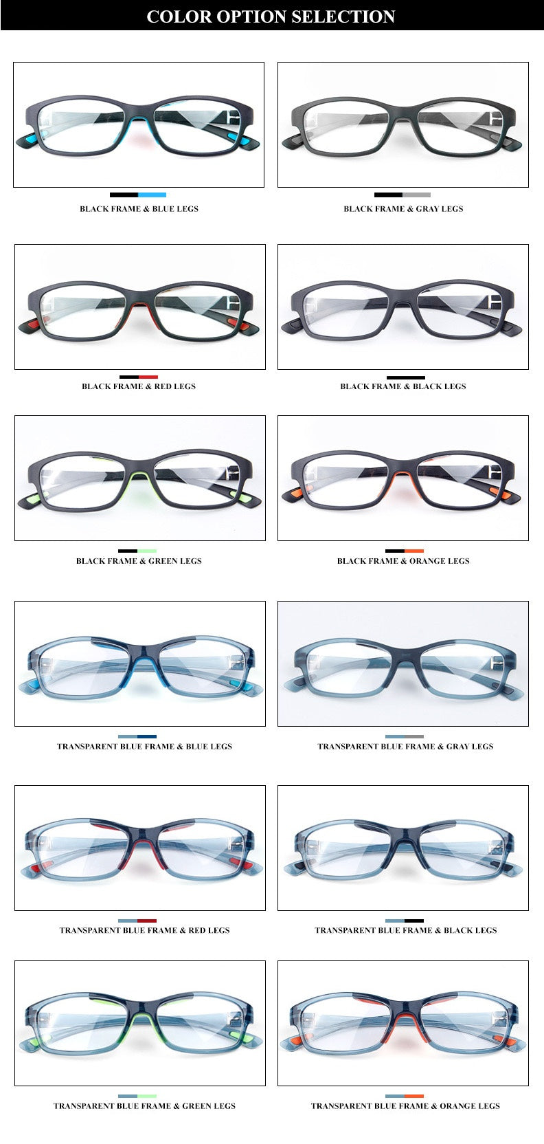 Chashma Ottica Unisex Full Rim Square Tr 90 Titanim Sport Goggle Eyeglasses 010.