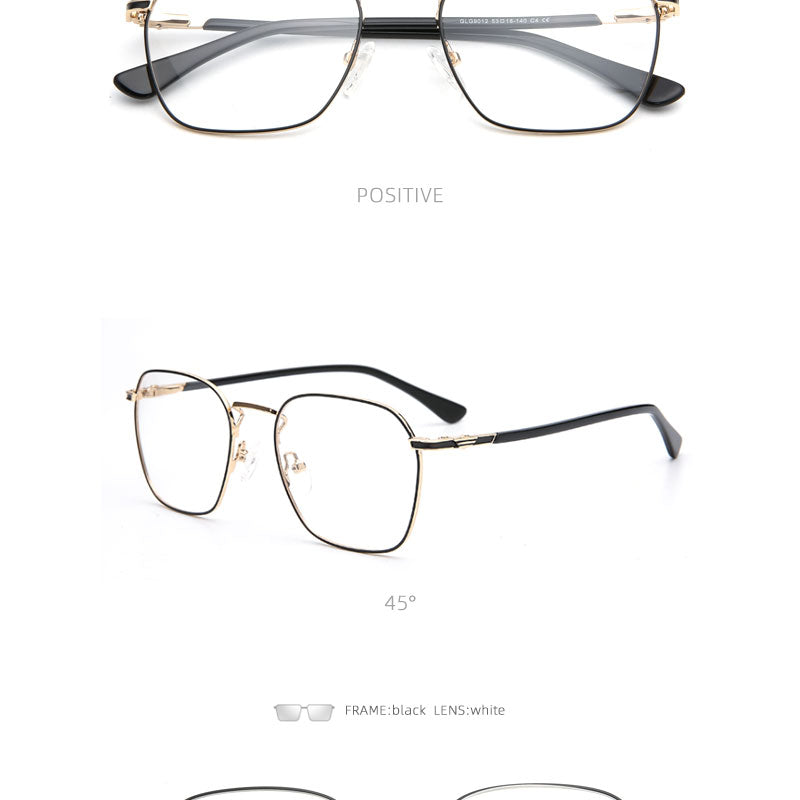 Laoyehui Unisex Eyeglasses Alloy Ultra Light Polygon Frame 9012 — view 7 | Laoyehui at FuzWeb