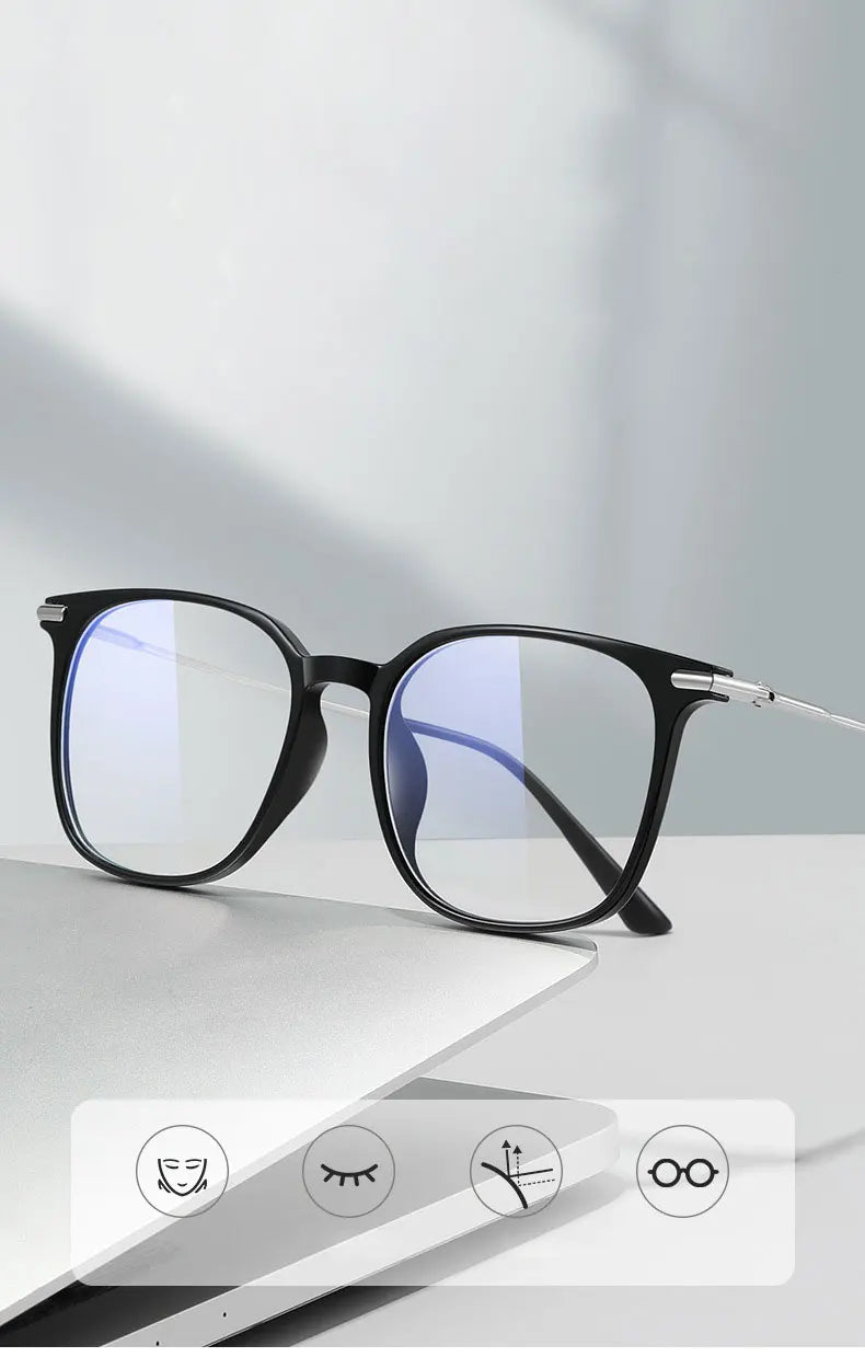 Meeshow Womens Full Rim Square Tr 90 Titanium Reading Glasses 69009 — view 1 | Meeshow at FuzWeb