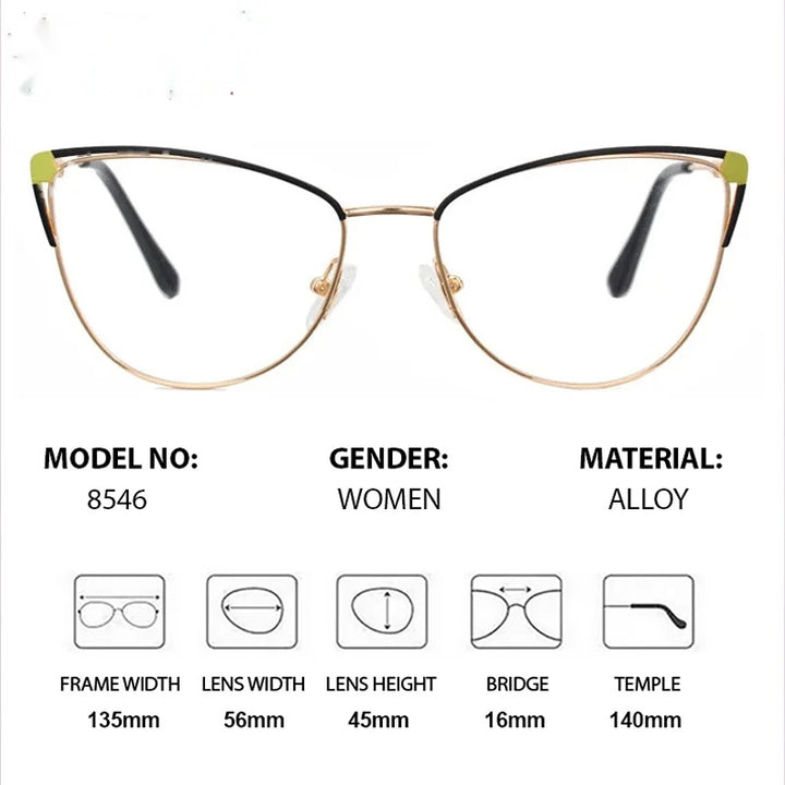 Chashma Ottica Womens Full Rim Oval Cat Eye Steel Eyeglasses 778546 — view 2 | Chashma Ottica at FuzWeb