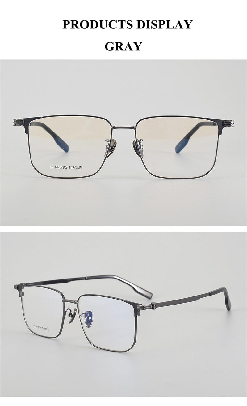 Chashma Ottica Mens Full Rim Square Titanium Eyeglasses 966024 — view 2 | Chashma Ottica at FuzWeb