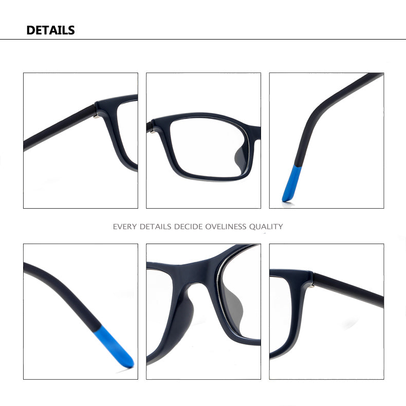 Oveliness Womens Full Rim Square Titanium Acetate Eyeglasses 72524 — view 1 | Oveliness at FuzWeb