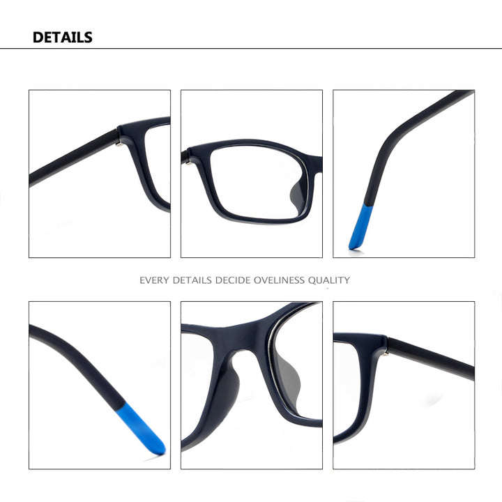 Oveliness Womens Full Rim Square Titanium Acetate Eyeglasses 72524 — view 1 | Oveliness at FuzWeb