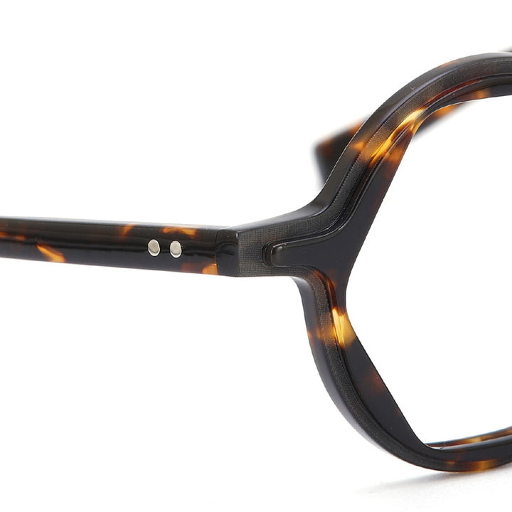 Muzz Mens Full Rim Polygon Acetate Eyeglasses Pes8 — view 4 | Muzz at FuzWeb