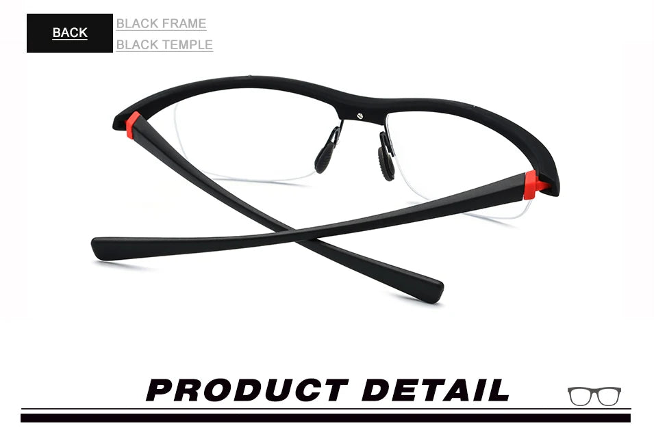 Hdcrafter Mens Semi Rim Rectangle TR 90 Sports Frame Eyeglasses 7027 — view 28 | Hdcrafter Eyeglasses at FuzWeb