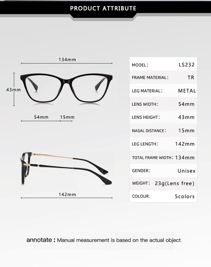 Vicky Womens Full Rim Square Cat Eye Tr 90 Alloy Reading Glasses 77232 — view 1 | Vicky at FuzWeb