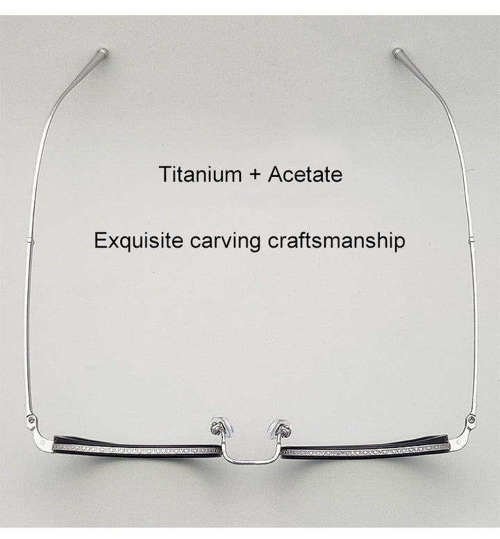 Krasivyy Mens Full Rim Polygon Square Titanium Acetate Eyeglasses 65910 — view 1 | Krasivyy at FuzWeb