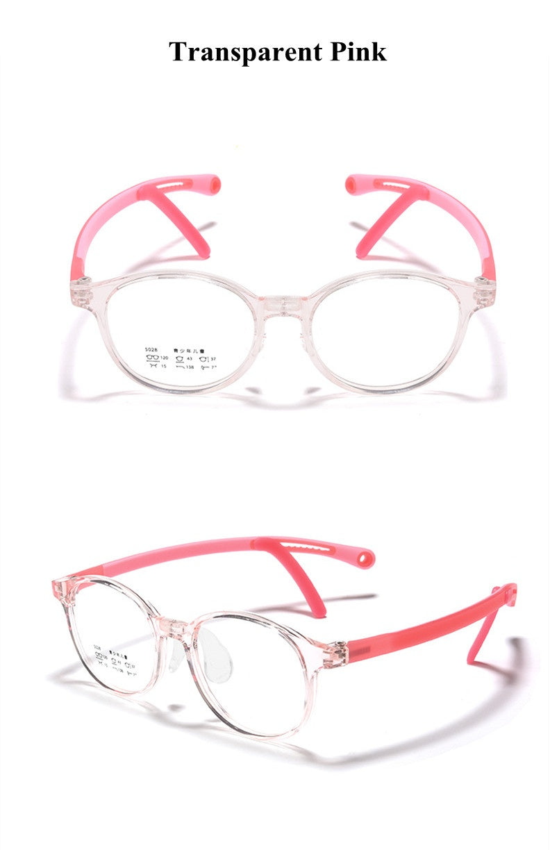 Chashma Unisex Children's Full Rim Round Tr 90 Titanium Eyeglasses 5028.
