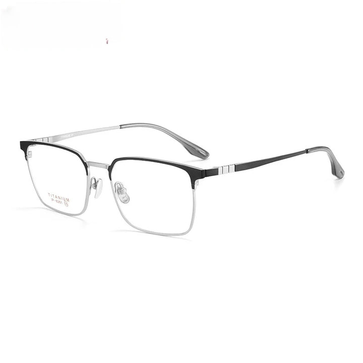 Chashma Ottica Unisex Full Rim Square Titanium Eyeglasses 976261 FuzWeb