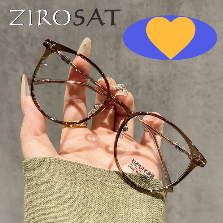 Zirosat Women's Full Rim Round Square Tr 90 Alloy Eyeglasses 98984