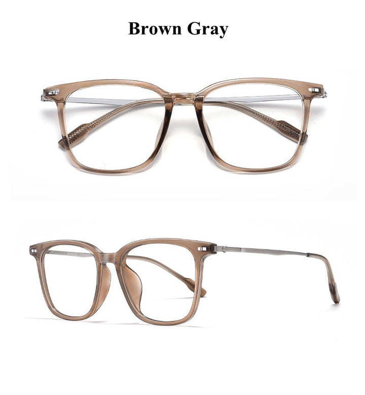 Chashma Ochki Unisex Full Rim Square Tr 90 Titanium Eyeglasses 331020.