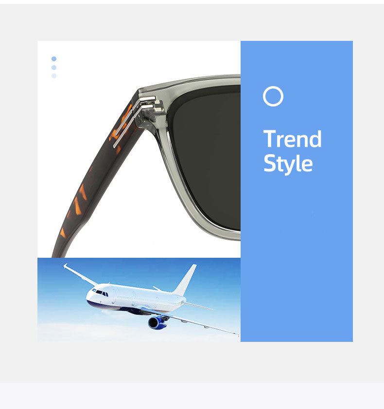 Zirosat Unisex Full Rim Square Alloy Acetate Sunglasses LY2229.