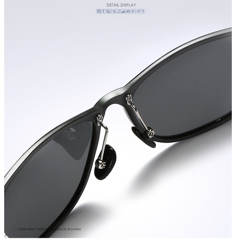 Hdcrafter Unisex Full Rim Oval Round Aluminum Frame Polarized Sunglasses L6625 — view 12 | Hdcrafter Sunglasses at FuzWeb