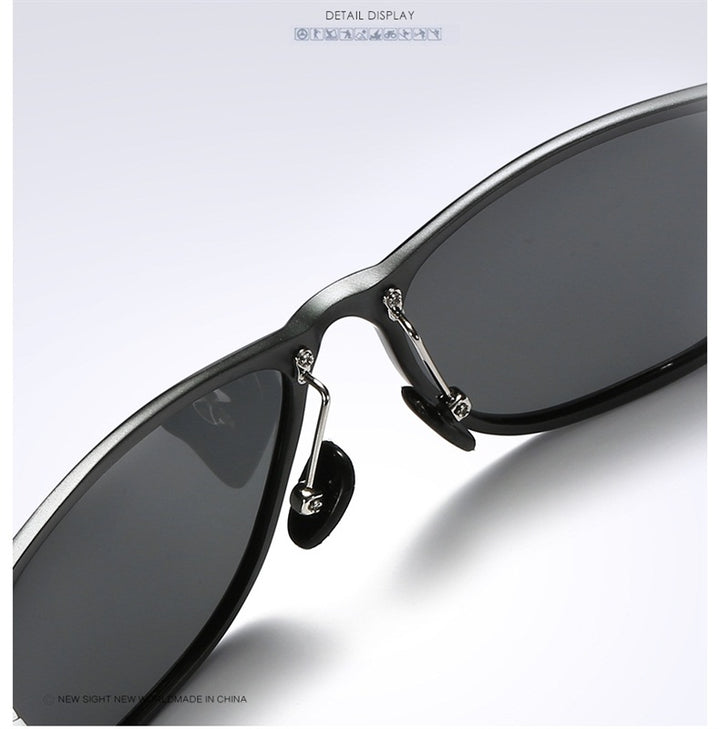 Hdcrafter Unisex Full Rim Oval Round Aluminum Frame Polarized Sunglasses L6625 — view 12 | Hdcrafter Sunglasses at FuzWeb