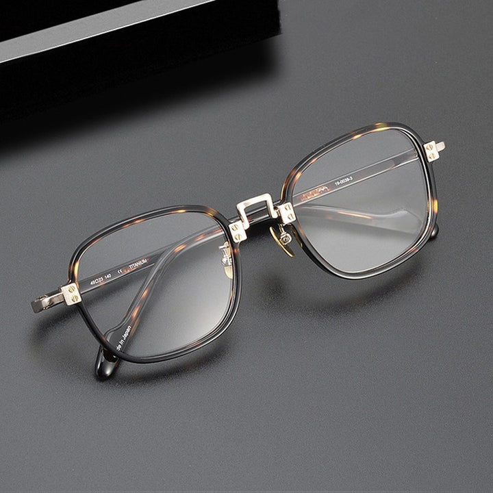 Chashma Unisex Full Rim Square Acetate Titanium Eyeglasses 190038 — view 1 | Chashma at FuzWeb