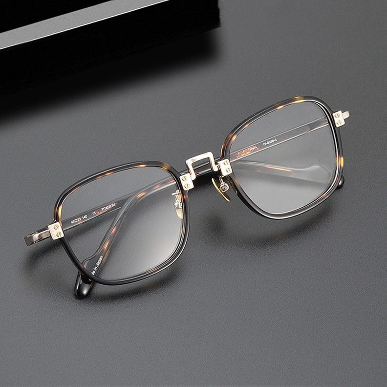 Chashma Unisex Full Rim Square Acetate Titanium Eyeglasses 190038 — view 1 | Chashma at FuzWeb