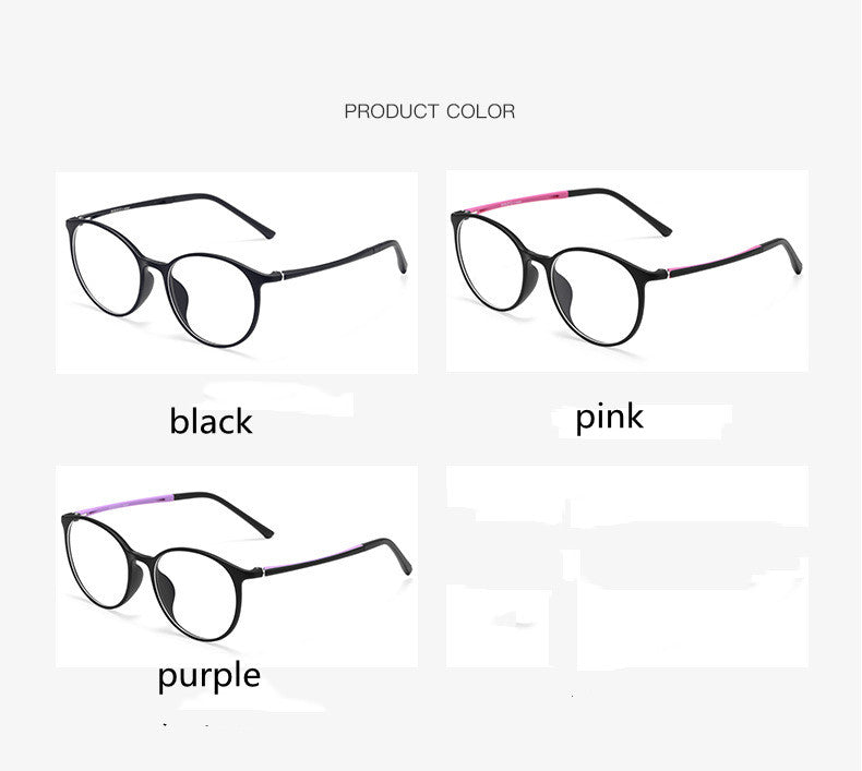 Kocolior Unisex Full Rim Irregular Round Tr 90 Titanium Eyeglasses 1935.