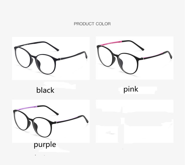 Kocolior Unisex Full Rim Irregular Round Tr 90 Titanium Eyeglasses 1935.