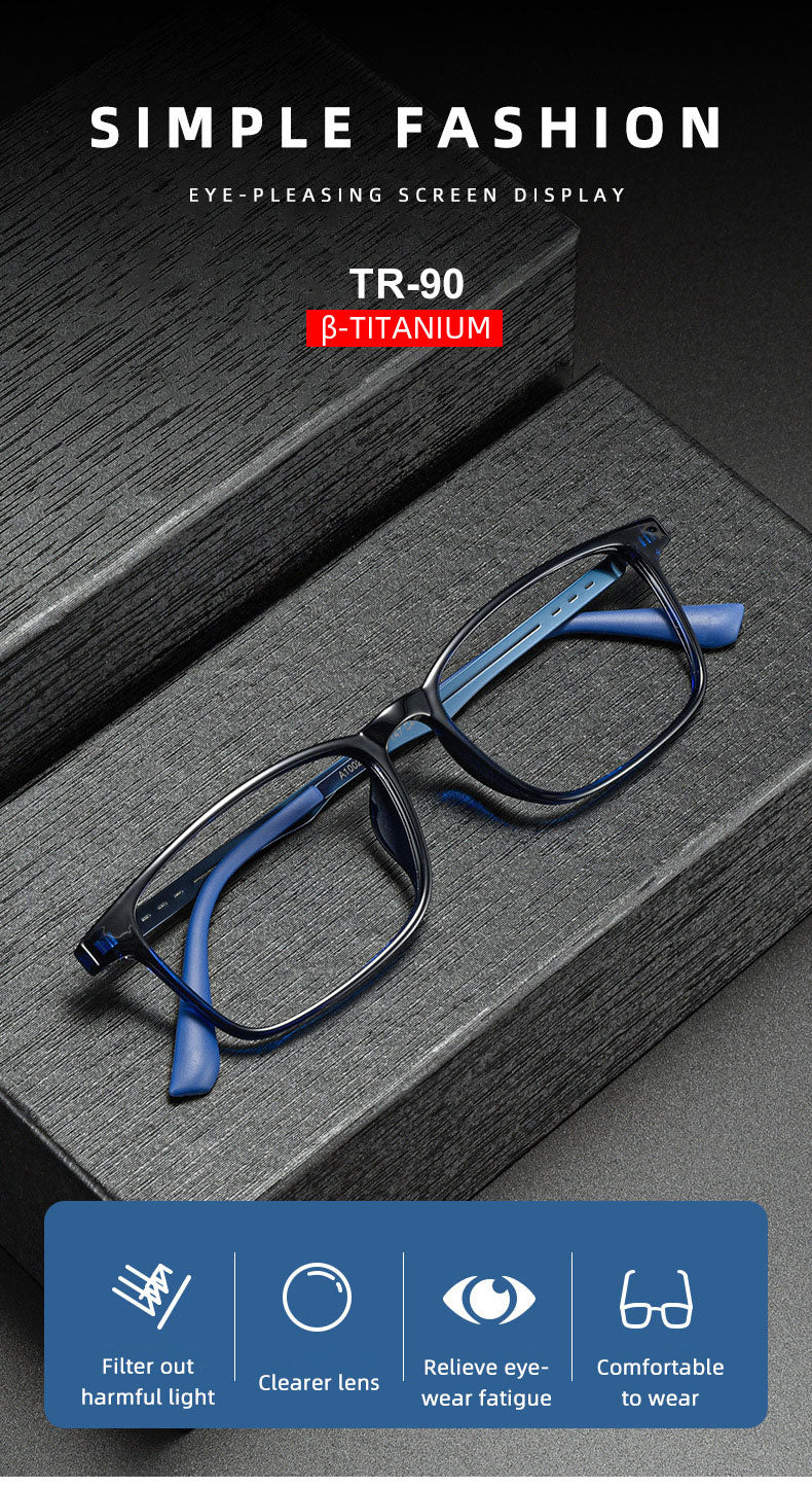 Kansept Unisex Full Rim Square Tr 90 Titanium Reading Glasses — view 1 | Kansept at FuzWeb