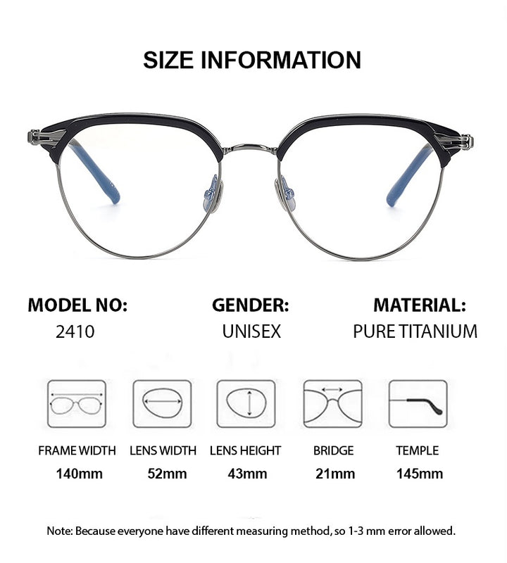 Chashma Unisex Full Rim Oval Round Acetate Titanium Eyeglasses 882410 — view 2 | Chashma at FuzWeb