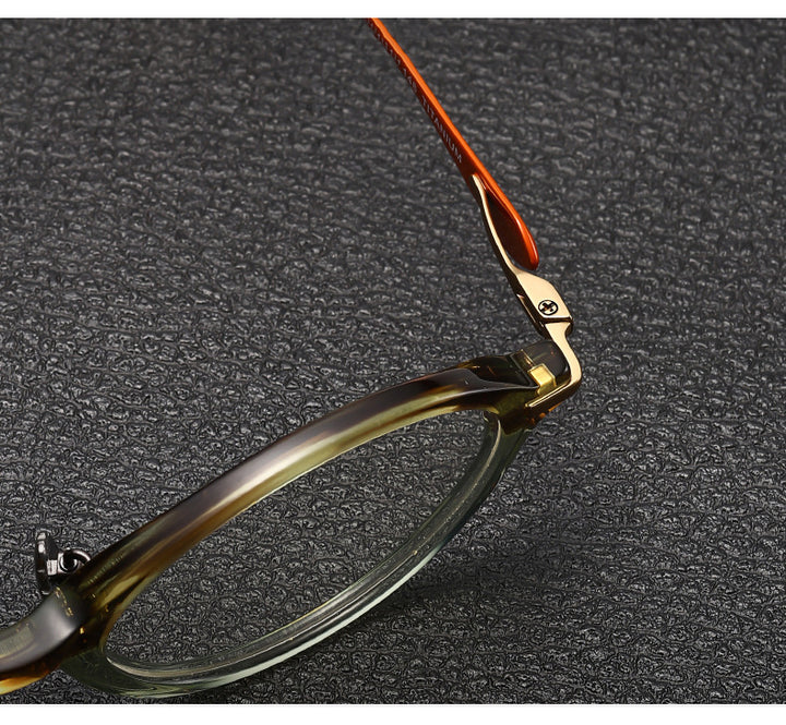 Krasivyy Unisex Full Rim Oval Titanium Acetate Eyeglasses 96060 — view 1 | Krasivyy at FuzWeb