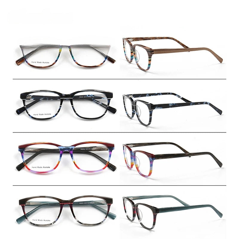 Chashma Ochki Unisex Full Rim Square Cat Eye Acetate Eyeglasses 9224 — view 8 | Chashma Ochki at FuzWeb