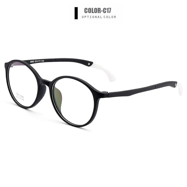 Gmei Unisex Eyeglasses Ultra-Light Tr90 Plastic Round M6065.