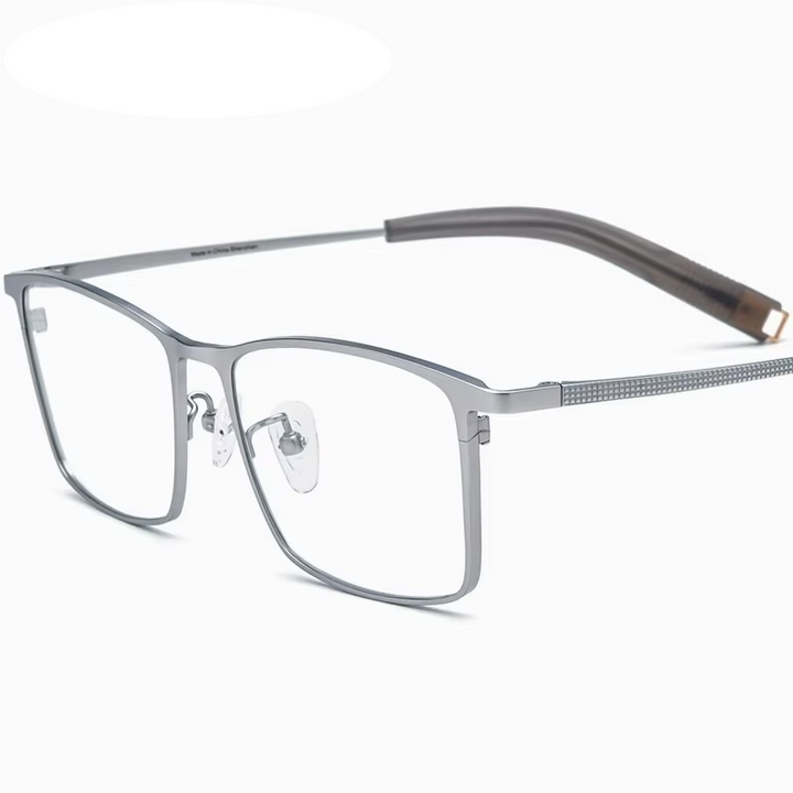 Eleccion Men's Full Rim Square Titanium Eyeglasses 185784