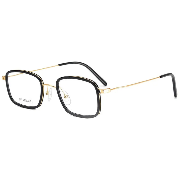 Krasivyy Unisex Full Rim Square Acetate Titanium Eyeglasses 16046.