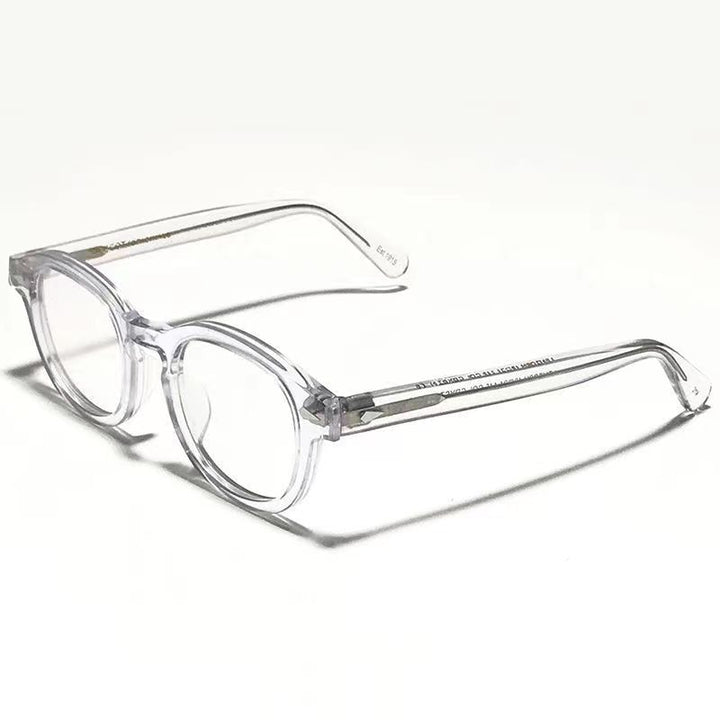 Yimaruili Unisex Full Rim Round Acetate Eyeglasses Three Sizes Y1915.