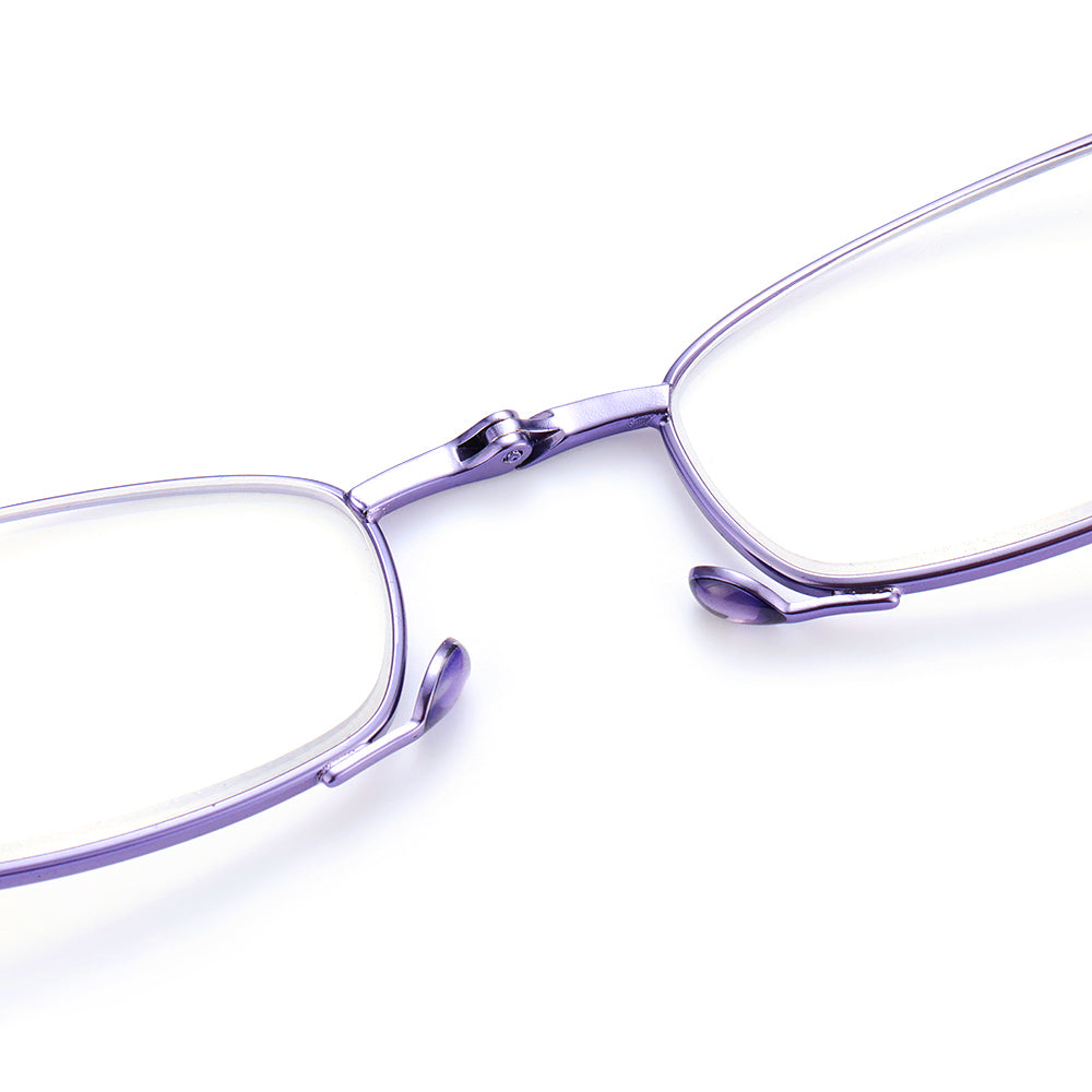 Gootrades Unisex Full Rim Square Alloy Foldable Reading Glasses 5923.