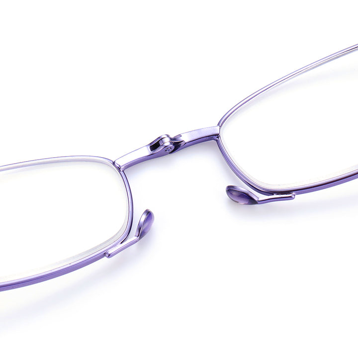 Gootrades Unisex Full Rim Square Alloy Foldable Reading Glasses 5923.