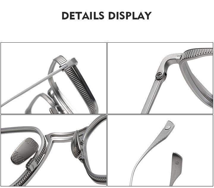Kansept Unisex Full Rim Square Double Bridge Titanium Reading Glasses 628125 — view 2 | Kansept at FuzWeb