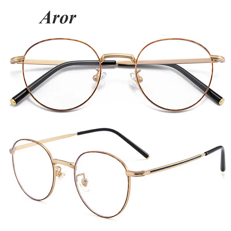 Aror Women's Full Rim Round Oval Titanium Eyeglasses 191103