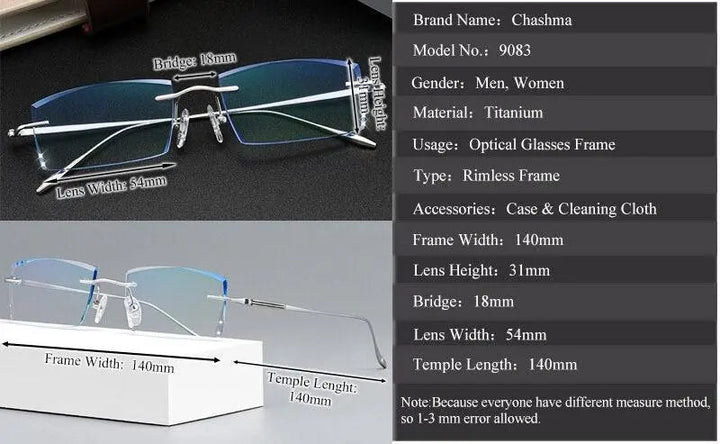 Size Chart Technical Specs