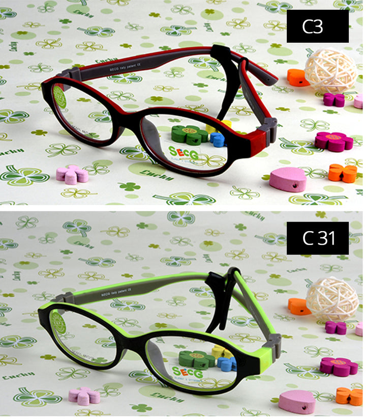 Secg Unisex Youths Full Rim Oval Tr 90 Silicone Eyeglasses 3011 — view 3 | Secg at FuzWeb