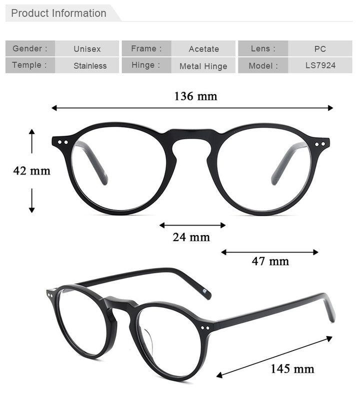 Chashma Ochki Womens Full Rim Round Acetate Alloy Eyeglasses 37924 — view 1 | Chashma Ochki at FuzWeb