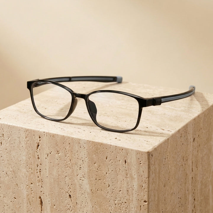 Chashma Ottica Women TR90 Titanium Eyeglasses 22204 - Black Gray