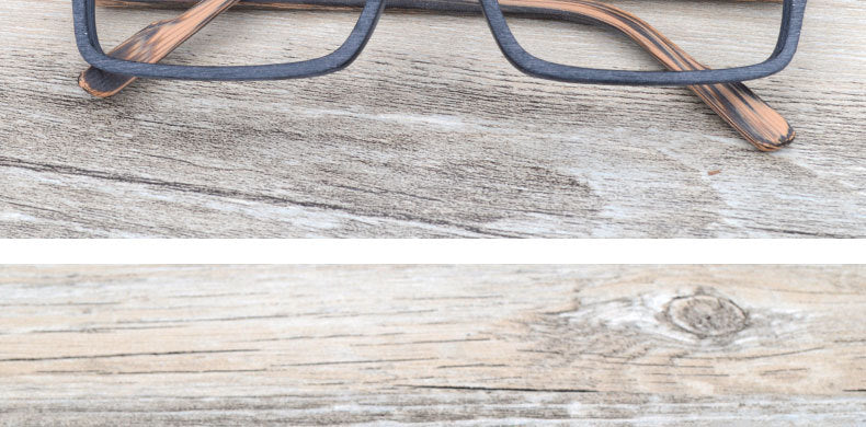 Hdcrafter Unisex Full Rim Eyeglasses Wood Rectangular Ta25596 — view 2 | Hdcrafter Eyeglasses at FuzWeb