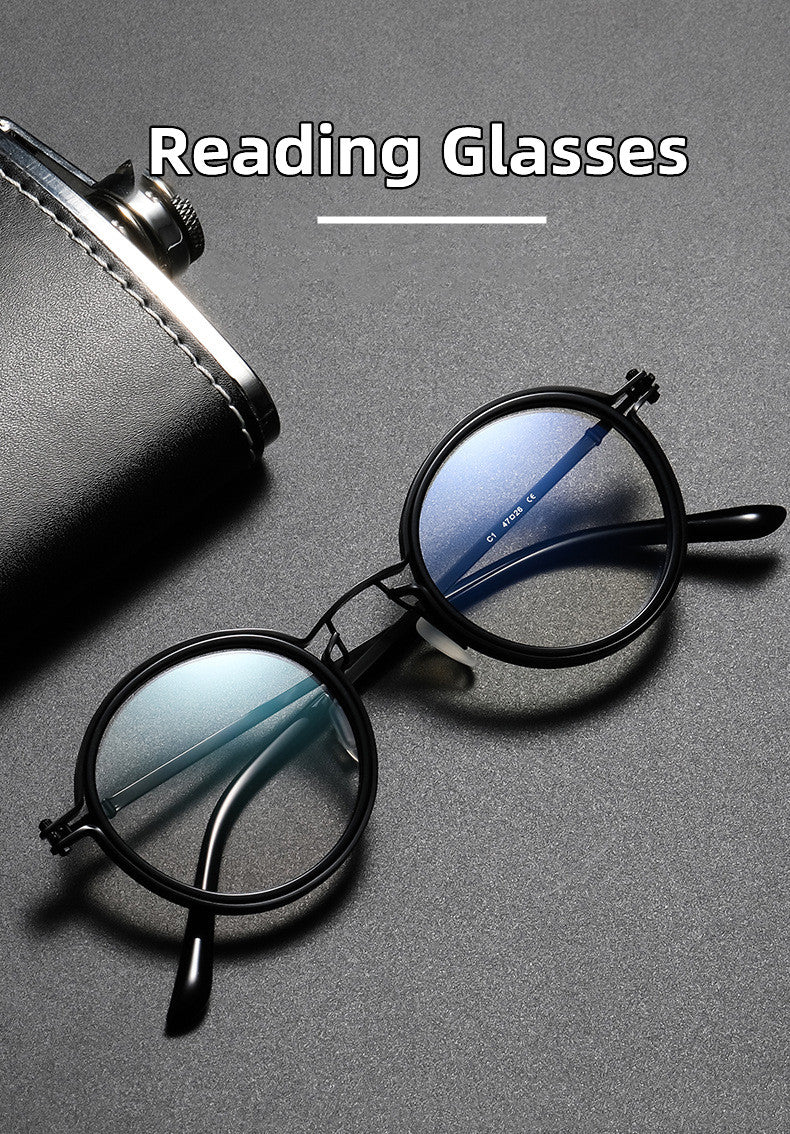Kocolior Unisex Full Rim Round Acetate Alloy Hyperopic Reading Glasses 10749 — view 1 | Kocolior at FuzWeb