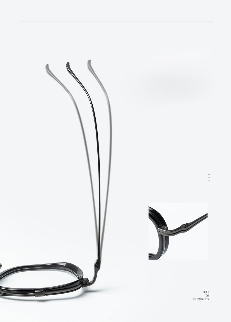 Muzz Unisex Full Rim Square Titanium Acetate Frame Eyeglasses 5209 — view 1 | Muzz at FuzWeb