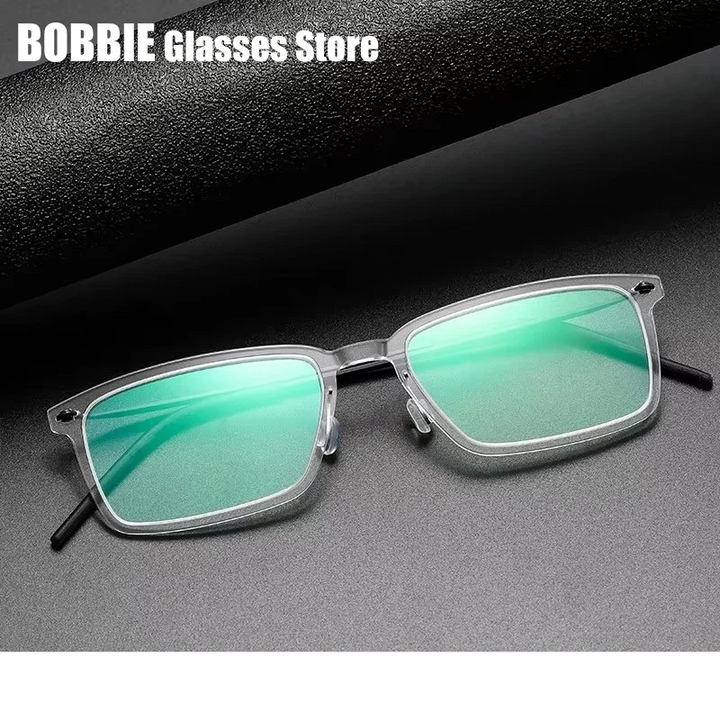 Bobbie Unisex Full Rim Square Titanium Acetate Eyeglasses 766528