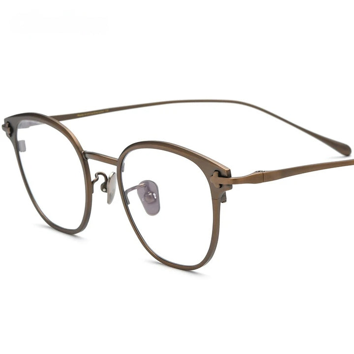 Chashma Ochki Unisex Full Rim Square Titanium Eyeglasses 314211.