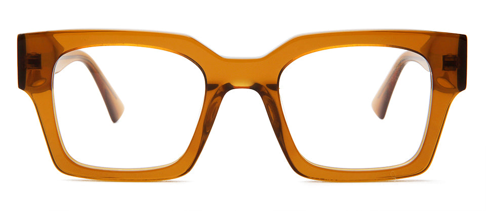 Esnbie Unisex Full Rim Square Brow Line Thick Acetate Eyeglasses 230581.